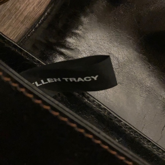 Ellen Tracy black leather shoulder bag purse - Picture 6 of 12